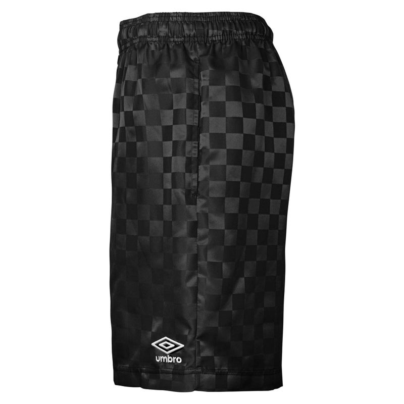 Umbro Boys Checkerboard (Youth) Short, Black Beauty/White, 10-12 US - Image 2